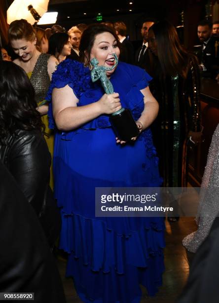 Actor Chrissy Metz, co-winner of the the Outstanding Performance by an Ensemble in a Drama Series award for 'This Is Us,' attends the 24th Annual...