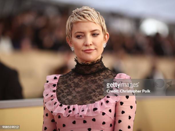 Actor Kate Hudson attends the 24th Annual Screen Actors Guild Awards at The Shrine Auditorium on January 21, 2018 in Los Angeles, California....
