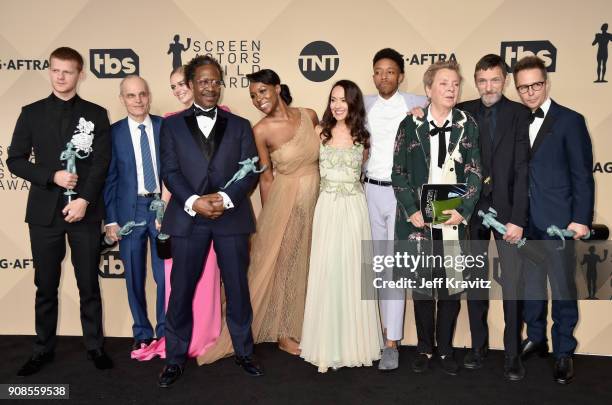 Actors Lucas Hedges, Zeljko Ivanek, Samara Weaving, Clarke Peters, Amanda Warren, Malaya Rivera Drew, Darrell Britt-Gibson, Sandy Martin, John...