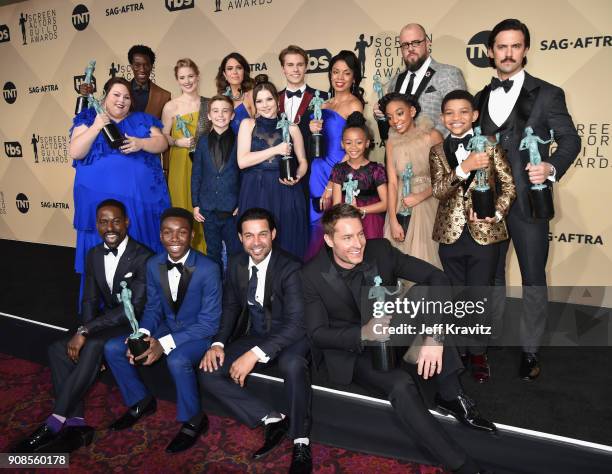 Actors Jermel Nakia, Alexandra Breckenridge, Mandy Moore, Logan Shroyer, Susan Kelechi Watson, Chris Sullivan, Milo Ventimiglia, Chrissy Metz, Parker...