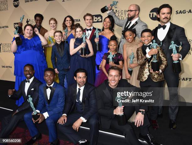 Actors Jermel Nakia, Alexandra Breckenridge, Mandy Moore, Logan Shroyer, Susan Kelechi Watson, Chris Sullivan, Milo Ventimiglia, Chrissy Metz, Parker...