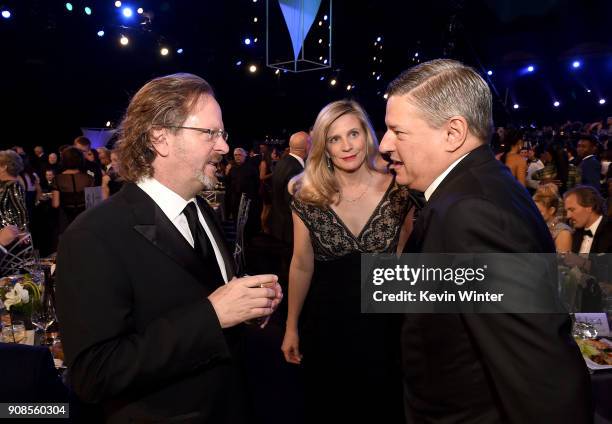 Bob Gazzale, Mimi Gazzale, and Netflix Chief Content Officer Ted Sarandos attend the 24th Annual Screen Actors Guild Awards at The Shrine Auditorium...