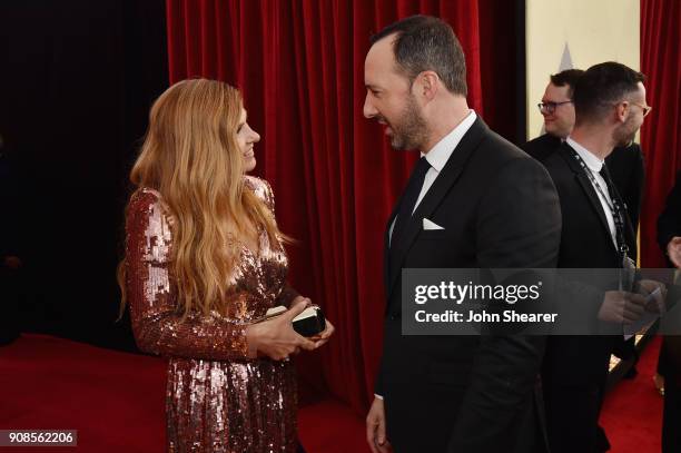 Actors Connie Britton and Tony Hale attend the 24th Annual Screen Actors Guild Awards at The Shrine Auditorium on January 21, 2018 in Los Angeles,...