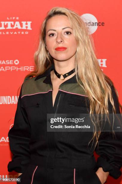 Director Crystal Moselle attends the "Skate Kitchen" Premiere during 2018 Sundance Film Festival at Park City Library on January 21, 2018 in Park...