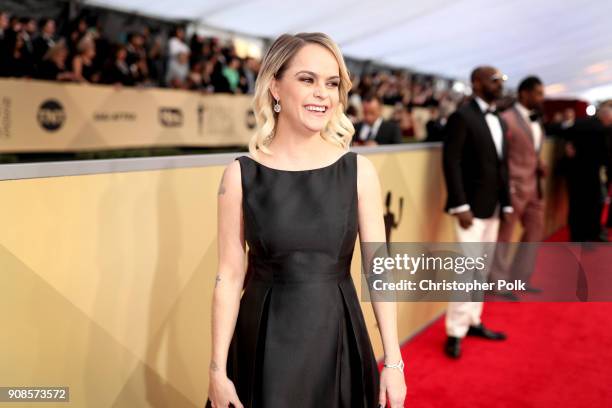 Actor Taryn Manning attends the 24th Annual Screen Actors Guild Awards at The Shrine Auditorium on January 21, 2018 in Los Angeles, California....