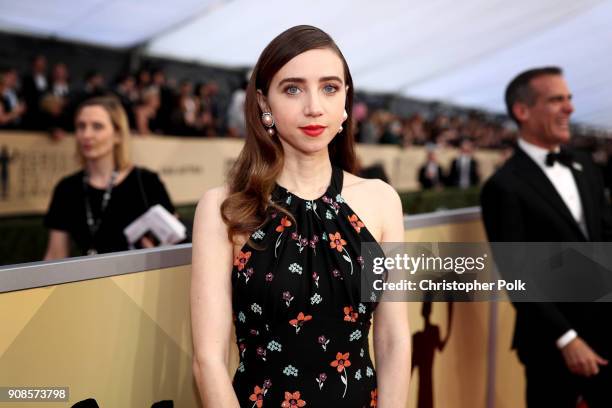 Actor Zoe Kazan attends the 24th Annual Screen Actors Guild Awards at The Shrine Auditorium on January 21, 2018 in Los Angeles, California. 27522_010