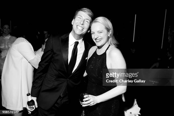 Actors Jack McBrayer and Elisabeth Moss attend People and EIF's Annual Screen Actors Guild Awards Gala sponsored by TNT and L'Oreal Paris at The...