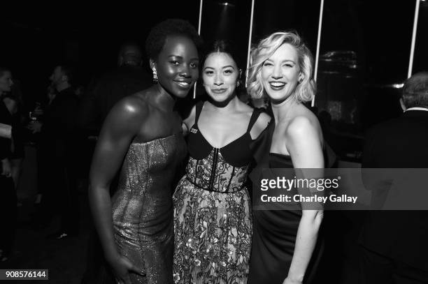 Actors Lupita Nyong'o, Gina Rodriguez, and Yael Grobglasattend People and EIF's Annual Screen Actors Guild Awards Gala sponsored by TNT and L'Oreal...