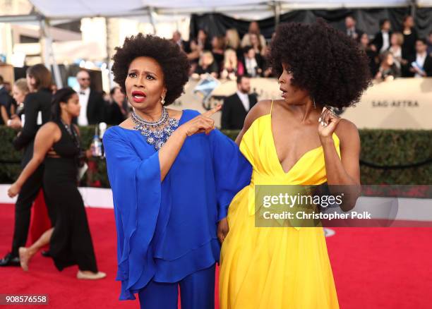 Actors Jenifer Lewis and Sydelle Noel attend the 24th Annual Screen Actors Guild Awards at The Shrine Auditorium on January 21, 2018 in Los Angeles,...