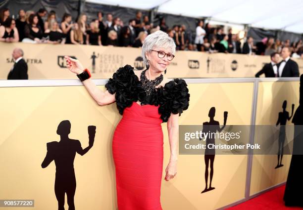 Actor Rita Moreno attends the 24th Annual Screen Actors Guild Awards at The Shrine Auditorium on January 21, 2018 in Los Angeles, California....