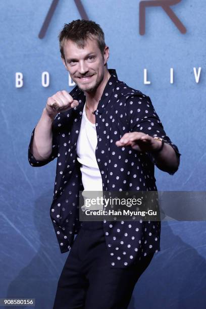 Actor Joel Kinnaman attends the press conference for NETFLIX's 'Altered Carbon' on January 22, 2018 in Seoul, South Korea.