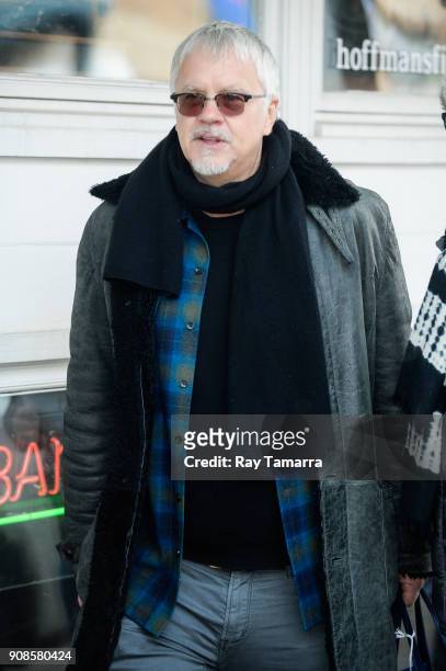 Actor Tim Robbins walks in Park City on January 21, 2018 in Park City, Utah.