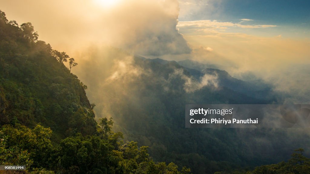 Sunshine on the mountain