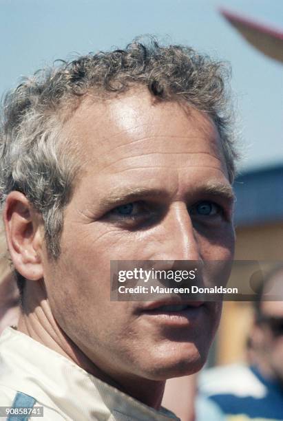 American actor Paul Newman at the Ontario Motor Speedway in Ontario, California, where he is competing in a pro-celebrity race for charity, August...