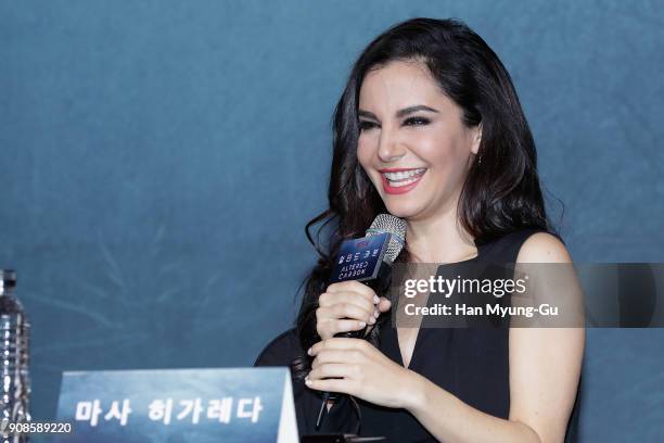 Actress Martha Higareda attends the press conference for NETFLIX's 'Altered Carbon' on January 22, 2018 in Seoul, South Korea.