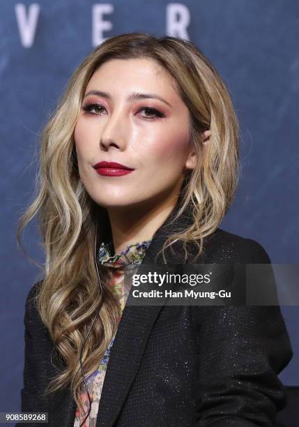 Actress Dichen Lachman attends the press conference for NETFLIX's 'Altered Carbon' on January 22, 2018 in Seoul, South Korea.