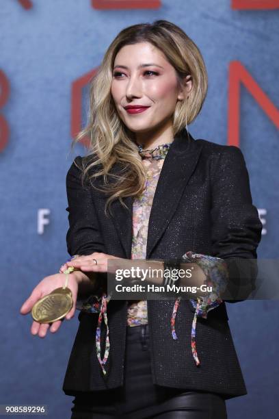 Actress Dichen Lachman attends the press conference for NETFLIX's 'Altered Carbon' on January 22, 2018 in Seoul, South Korea.