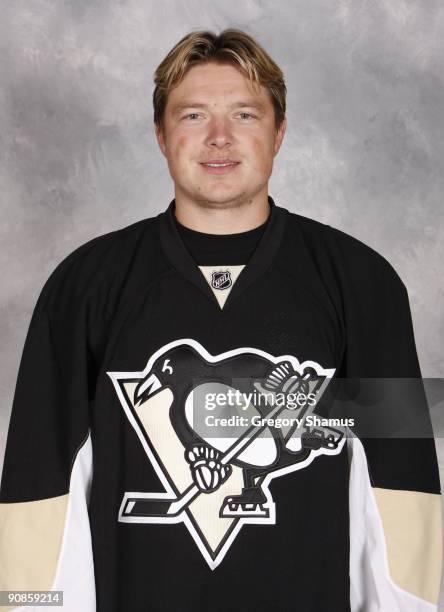 Ruslan Fedotenko of the Pittsburgh Penguins poses for his official headshot for the 2009-2010 NHL season.