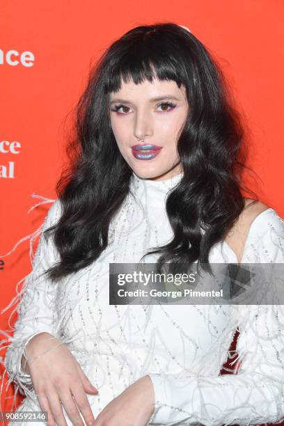 Bella Thorne attends the "Assassination Nation" Premiere during the 2018 Sundance Film Festival at Park City Library on January 21, 2018 in Park...