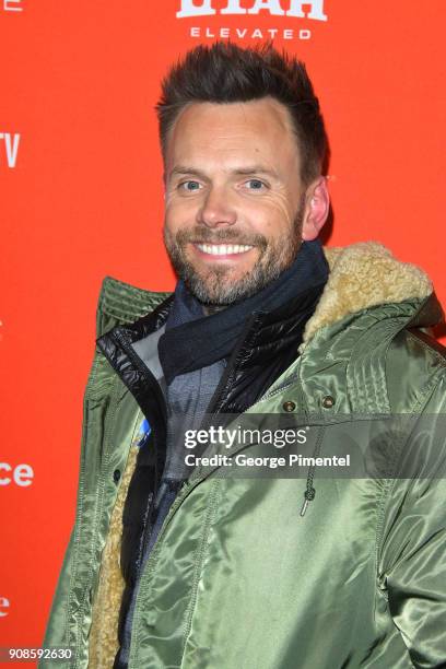 Joel McHale attends the "Assassination Nation" Premiere during the 2018 Sundance Film Festival at Park City Library on January 21, 2018 in Park City,...