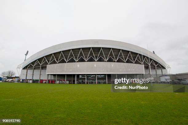 General view of Thomond Park during the European Rugby Champions Cup Round 6 match between Munster Rugby and Castres Olympique at Thomond Park in...