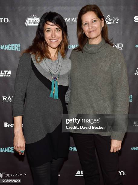 Rivkah Beth Medow and Jennifer Rainin attend the Gamechanger Films reception at the RAND Luxury Escape during the 2018 Sundance Film Festival at The...