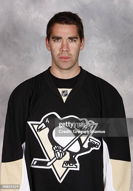 Pascal Dupuis of the Pittsburgh Penguins poses for his official headshot for the 2009-2010 NHL season.