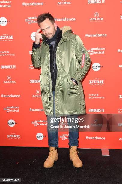 Joel McHale attends the "Assassination Nation" Premiere during the 2018 Sundance Film Festival at Park City Library on January 21, 2018 in Park City,...