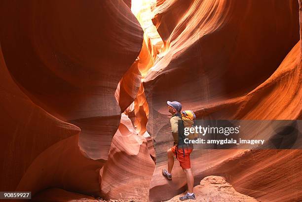 scarpa da deserto paesaggio di arenaria slot canyon - canyon foto e immagini stock