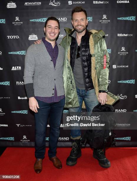 Alex Reiff and actor Joel McHale attend the Gamechanger Films reception at the RAND Luxury Escape during the 2018 Sundance Film Festival at The St....