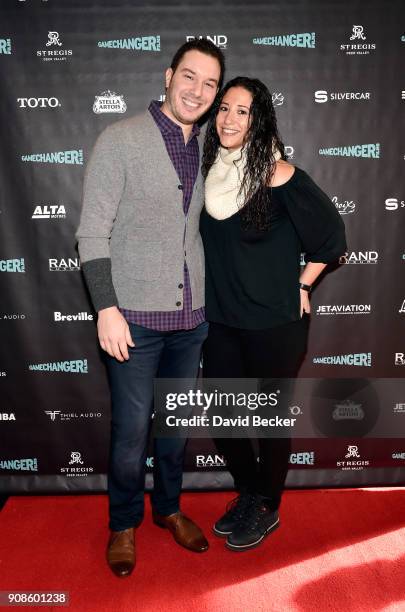 Alex Reiff and Jackie Strause attend the Gamechanger Films reception at the RAND Luxury Escape during the 2018 Sundance Film Festival at The St....