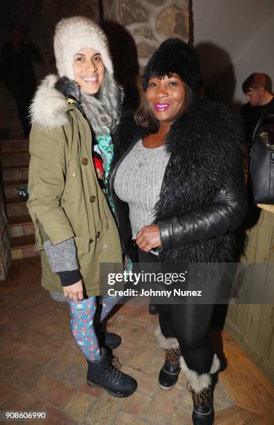 Film Producer Mimi Valdes and Bevy Smith attend as The House of Remy Martin celebrates the APEX Social Club at the WanderLuxxe House with Common and...