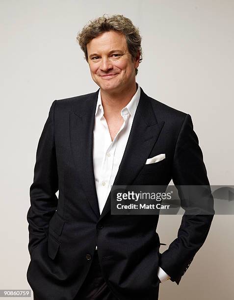 Actor Colin Firth from the film 'A Single Man' poses for a portrait during the 2009 Toronto International Film Festival at The Sutton Place Hotel on...