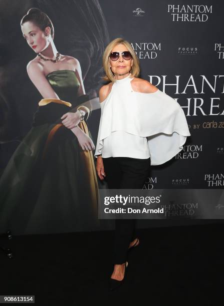 Carla Zampatti attends an exclusive screening of 'Phantom Thread' on January 22, 2018 in Sydney, Australia.