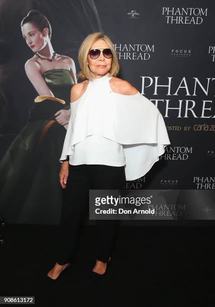 Carla Zampatti attends an exclusive screening of 'Phantom Thread' on January 22, 2018 in Sydney, Australia.