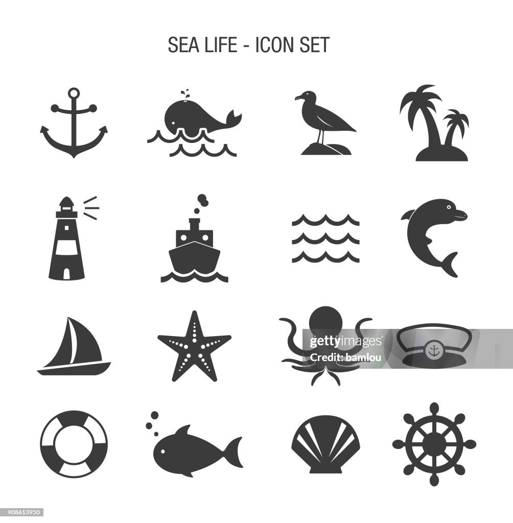 Sea Life Icon Set