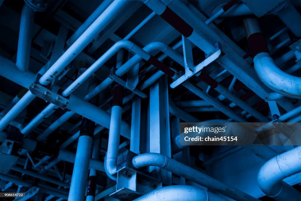 Pipeline industry in blue tone color.