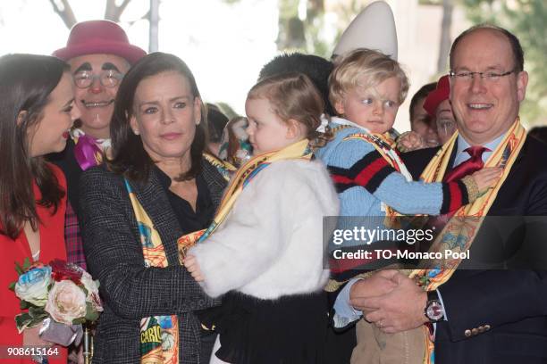 Princess Stephanie of Monaco, Princess Gabrielle of Monaco, Prince Jacques of Monaco and Prince Albert II of Monaco attend the 42nd International...