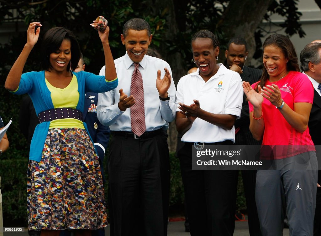 President And Mrs. Obama Host Olympic Athletes At White House