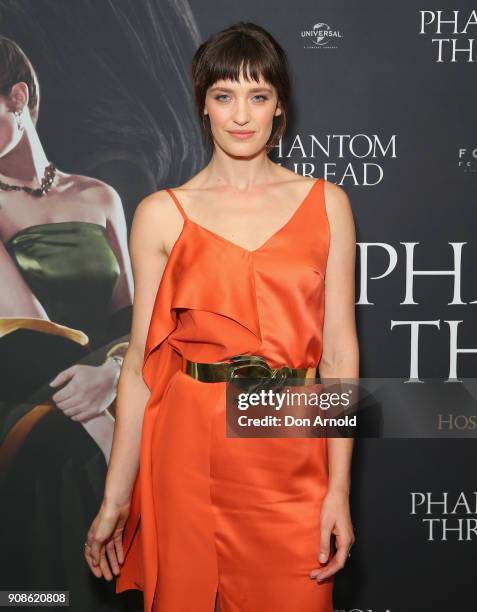 Tess Haubrich attends an exclusive screening of 'Phantom Thread' on January 22, 2018 in Sydney, Australia.