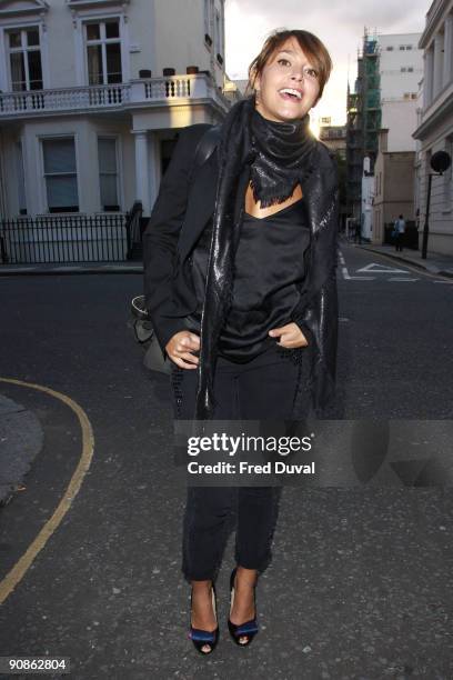 Emma de Caunes arrives to present the movie 'Rien dans les Poches' at Cine Lumiere on September 16, 2009 in London, England.