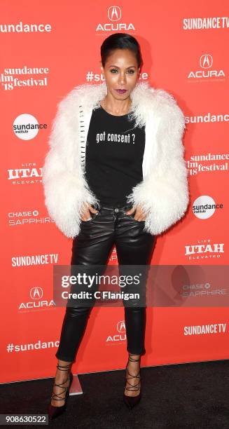 Jada Pinkett Smith attends the 'Skate Kitchen' Premiere during 2018 Sundance Film Festival at Egyptian Theatre on January 21, 2018 in Park City, Utah.