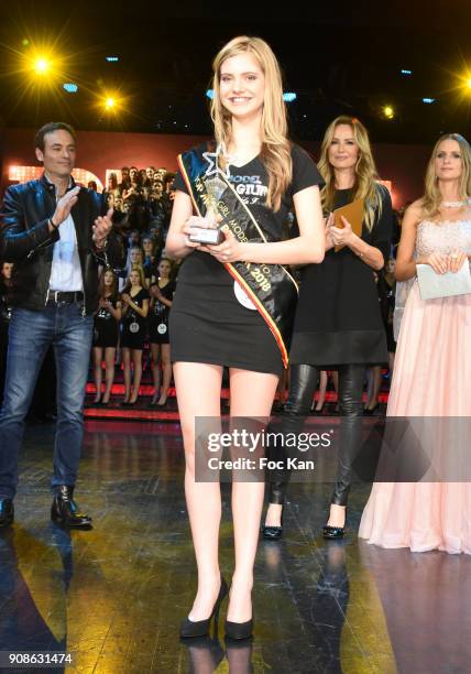 Anthony Delon, Top Model Belgium Photo Eben Yehemdi and Adriana Sklenarikova attend the Top Model Belgium Awards 2018 Ceremony at the Lido on January...