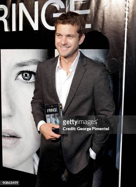 Actor Joshua Jackson arrives at the DVD Launch for Season 1 of "Fringe" on August 31, 2009 in Vancouver, Canada.