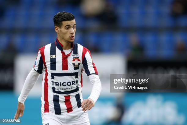 Mo El Hankouri of Willem II during the Dutch Eredivisie match between Willem II Tilburg and FC Groningen at Koning Willem II stadium on January 21,...