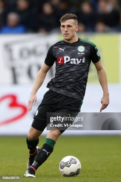 Yoell van Nieff of FC Groningen during the Dutch Eredivisie match between Willem II Tilburg and FC Groningen at Koning Willem II stadium on January...