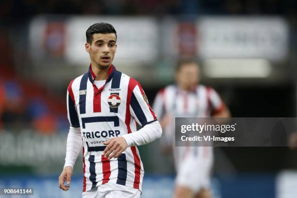 Mo El Hankouri of Willem II during the Dutch Eredivisie match between Willem II Tilburg and FC Groningen at Koning Willem II stadium on January 21,...