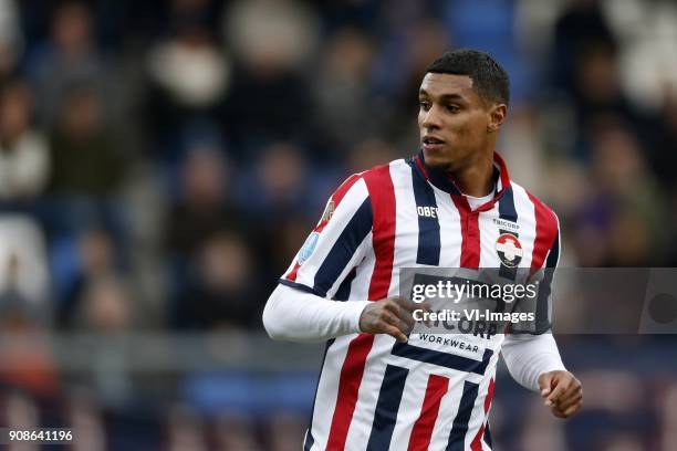 Darryl Lachman of Willem II during the Dutch Eredivisie match between Willem II Tilburg and FC Groningen at Koning Willem II stadium on January 21,...