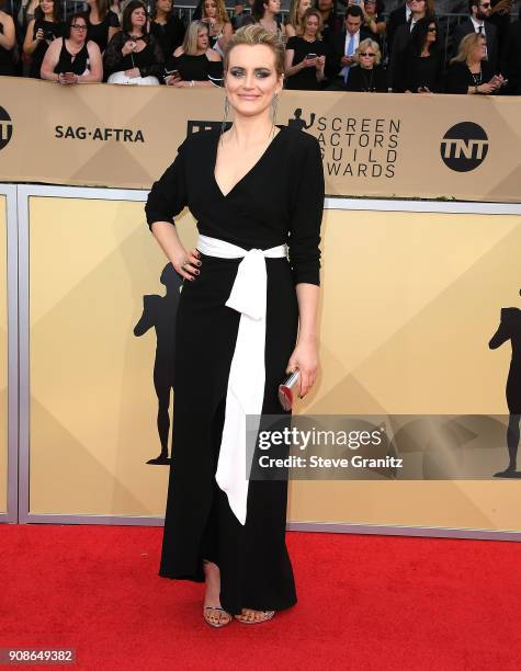 Taylor Schilling arrives at the 24th Annual Screen Actors-Guild Awards at The Shrine Auditorium on January 21, 2018 in Los Angeles, California.