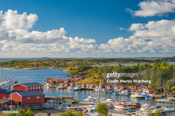 small marina on swedish west coast - sweden stock pictures, royalty-free photos & images